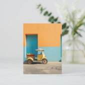 Mango Riksja Scooter Postkarte (Stehend Vorderseite)