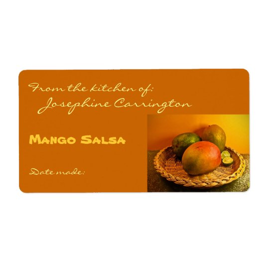 Mango Salsa Canning Labels (Vorne)