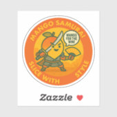 Mango Samurai Slice mit Stil  Aufkleber (Blatt)