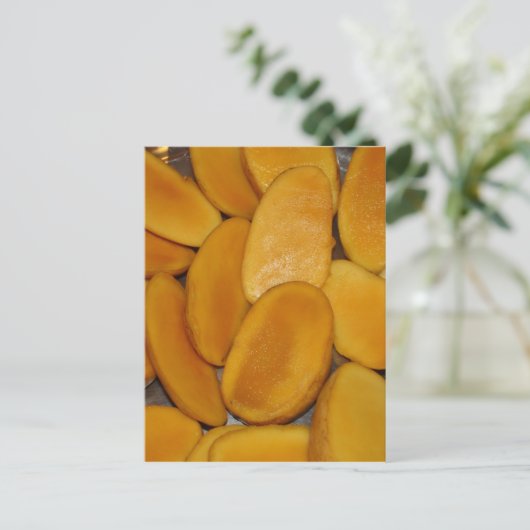 Mango-Scheiben Postkarte (Stehend Vorderseite)