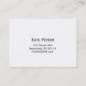 Mango Scripte Elegante Visitenkarten Visitenkarte (Rückseite)