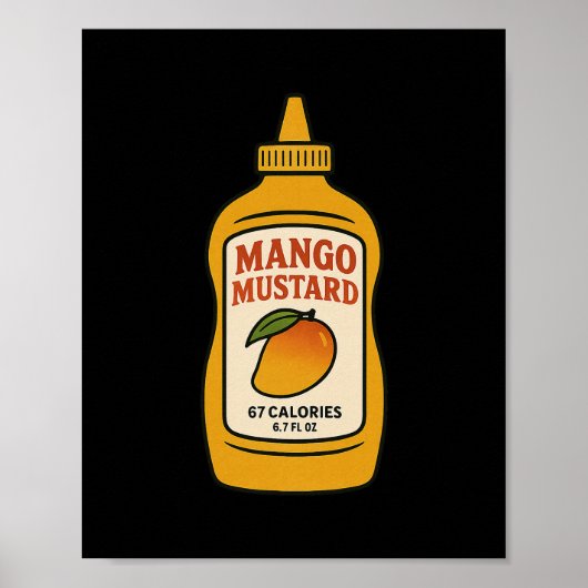 Mango Senf 67 Six Seven 6-7 - Lustig Brainrot Ki Poster (Vorne)
