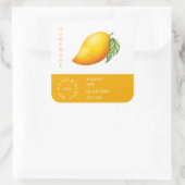 Mango Small Business Label Quadratischer Aufkleber (Tasche)