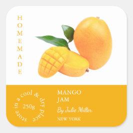 Mango Small Business Label Quadratischer Aufkleber