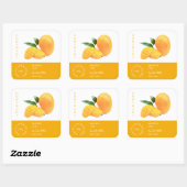 Mango Small Business Label Quadratischer Aufkleber (Blatt)