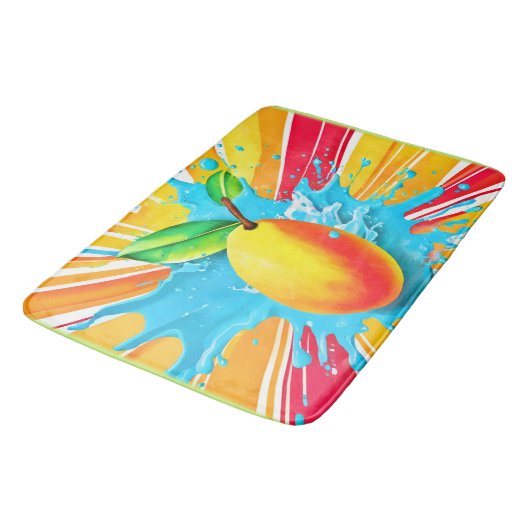 Mango Splash Delight Badematte (Schrägansicht)