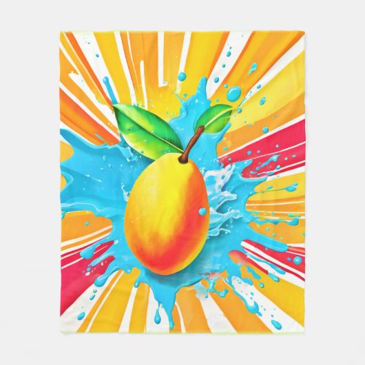 Mango Splash Delight Fleecedecke (Vorderseite)