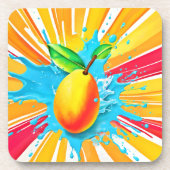 Mango Splash Delight Getränkeuntersetzer (Vorderseite)