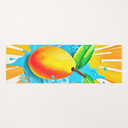 Mango Splash Delight Yogamatte (Vorderseite (Horizontal))