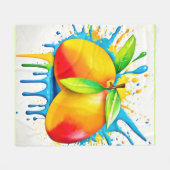 Mango Splash of Color Fleecedecke (Vorderseite (Horizontal))