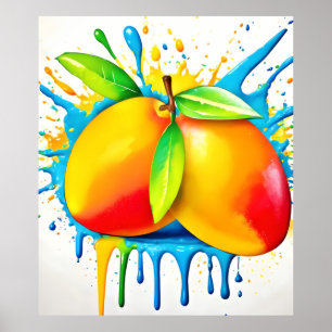 Mango Splash of Color Poster