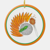 Mango Sticky Rice Dessert Thai Küche Keramik Ornament (Hinten)