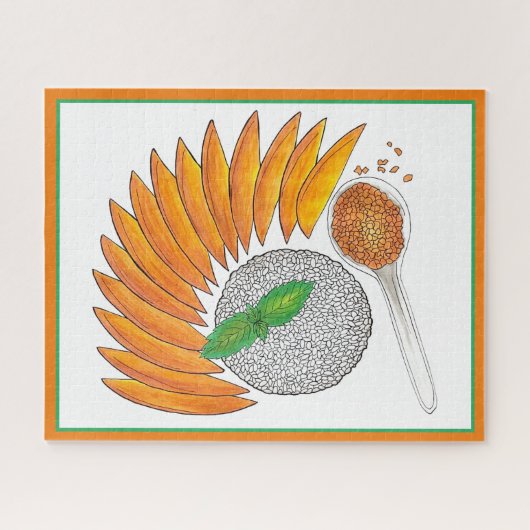 Mango Sticky Rice Dessert Thai Küche Puzzle (Horizontal)