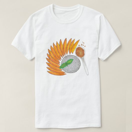 Mango Sticky Rice Dessert Thai Küche T-Shirt (Design vorne)