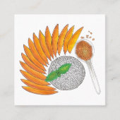 Mango Sticky Rice Dessert Thai Restaurant Küche Quadratische Visitenkarte (Vorderseite)