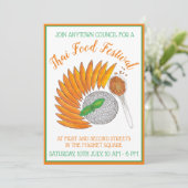 Mango Sticky Rice Thai Restaurant Dinner Party Einladung (Stehend Vorderseite)