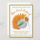 Mango Sticky Rice Thai Restaurant Dinner Party Einladung (Vorne/Hinten)