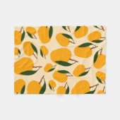 Mango Summer Frucht Muster Fleecedecke (Vorderseite (Horizontal))
