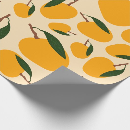 Mango Summer Frucht Muster Geschenkpapier (Ecke)
