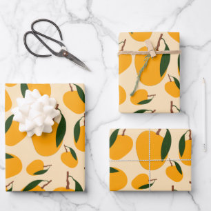 Mango Summer Frucht Muster Geschenkpapier Set
