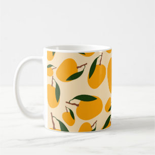 Mango Summer Frucht Muster Kaffeetasse