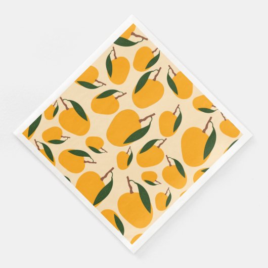 Mango Summer Frucht Muster Serviette (Ecke)