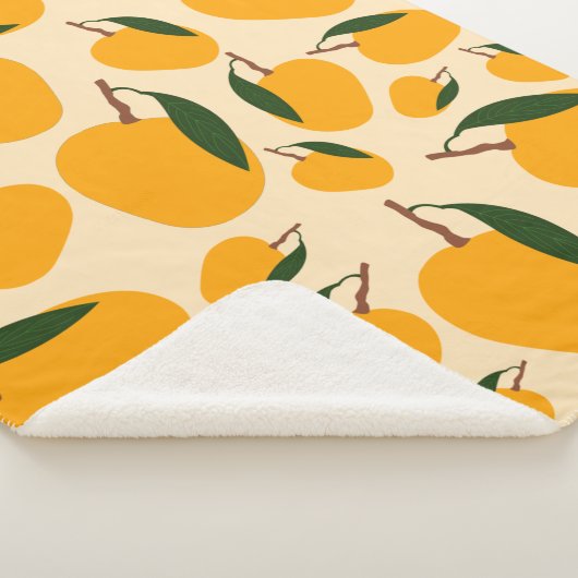 Mango Summer Frucht Muster Sherpadecke (3/4)