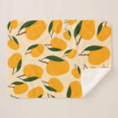 Mango Summer Frucht Muster Sherpadecke (Vorderseite (Horizontal))