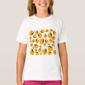 Mango Summer Frucht Muster T-Shirt (Vorderseite)