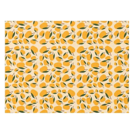 Mango Summer Frucht Muster Tischdecke (Vorderseite (Horizontal))