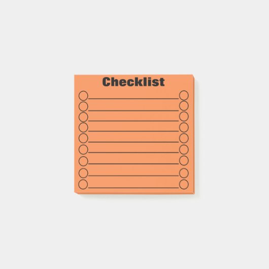Mango Tango Checklist Post-it® Notes 3" x 3" Post-it Klebezettel (Vorderseite)