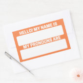 Mango Tango Name & Pronoun Labels Rechteckiger Aufkleber (Umschlag)