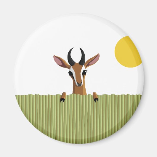 Mango the Gazelle Flüchtige Blick-a-boo Magnet (Vorne)