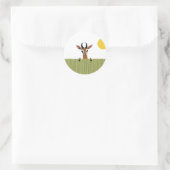 Mango the Gazelle Flüchtige Blick-a-boo Runder Aufkleber (Tasche)