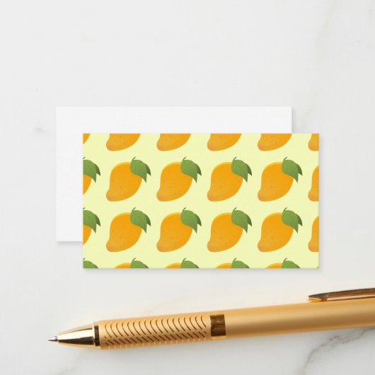 Mango Tropical Frucht Liebhaber Karibik Sommer Begleitkarte (Vorderseite/Rückseite Beispiel)