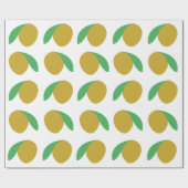 Mango Tropical Fruchtsommer Party Geschenkpapier (Flach)