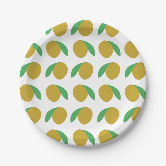 Mango Tropical Fruchtsommer Party Pappteller (Vorderseite)