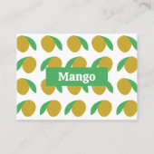 Mango Tropical Fruit Visitenkarte (Vorderseite)