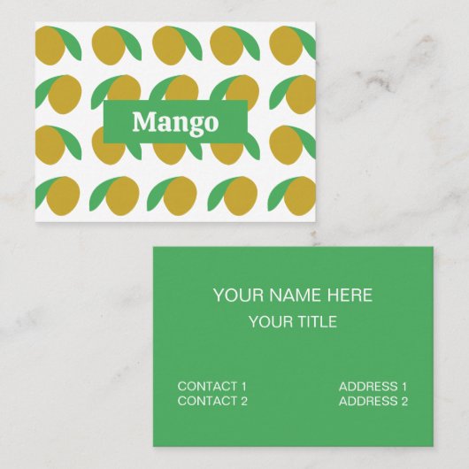 Mango Tropical Fruit Visitenkarte (Vorne/Hinten)