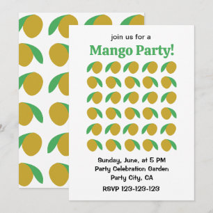 Mango Tropisches Frucht Sommerparty Einladung
