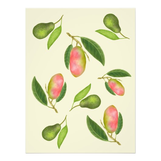Mango und Avocado Fotodruck (Vorne)