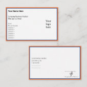 Mango und Deep Blue Online Biz-Logo Visitenkarte (Vorne/Hinten)