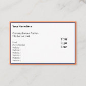 Mango und Deep Blue Online Biz-Logo Visitenkarte (Vorderseite)