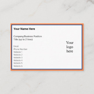 Mango und Deep Blue Online Biz-Logo Visitenkarte