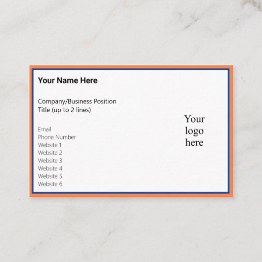 Mango und Deep Blue Online Biz-Logo Visitenkarte (Vorderseite)