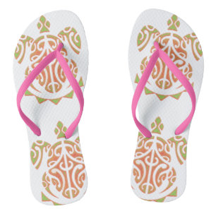 Mango und Limone polynesische Schildkröte Badesandalen