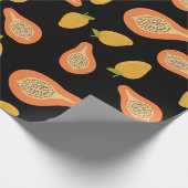 Mango und Papaya Geschenkpapier (Ecke)