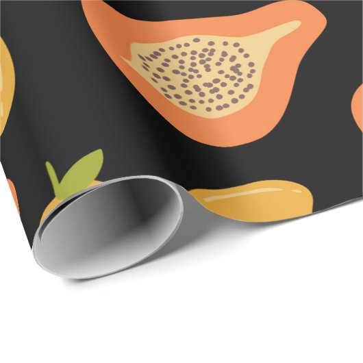 Mango und Papaya Geschenkpapier (Rolleneckpunkt)