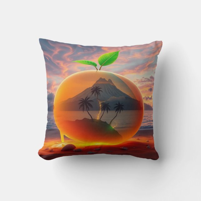 Mango Vulkan Lave & Strawberry Wasserlily Prinzen Kissen (Vorderseite)