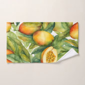 Mangofrüchte und Blätter Badhandtuch Set (Handtuch)